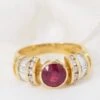 Bague Jonc En Or Jaune, Rubis Naturel Et Diamants 9 Bague Jonc En Or Jaune, Rubis Naturel Et Diamants -Castafiore Boutique mc rPsX8E9oFN