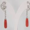 Pendants D'oreilles En Or Blanc, Diamants Et Corail -Castafiore Boutique mc tI7pVLuKv