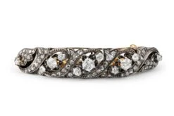 Bracelet Gourmette En Or Jaune, Argent Et Diamants -Castafiore Boutique mc tU0lj0v5F