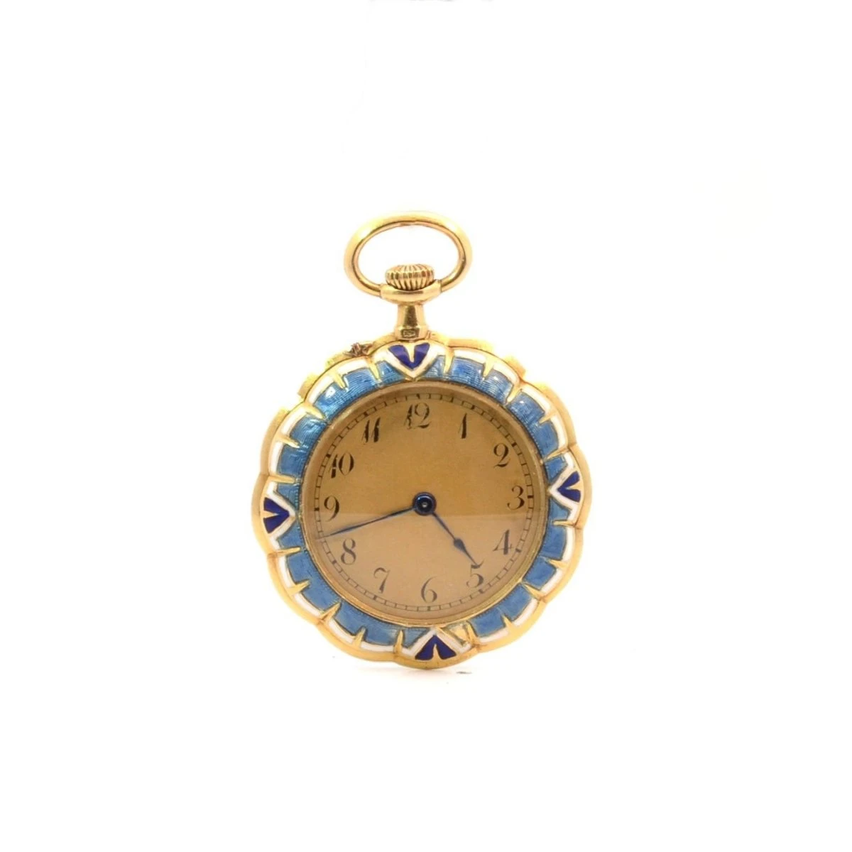 Montre à Gousset En Or, Platine, émail Et Diamants 2 Montre à Gousset En Or, Platine, émail Et Diamants – Image 2