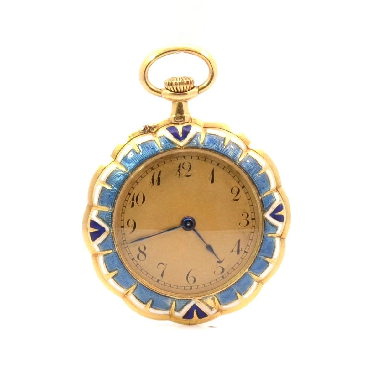 Montre à Gousset En Or, Platine, émail Et Diamants 1 Montre à Gousset En Or, Platine, émail Et Diamants