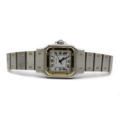 Montre Automatique CARTIER "Santos" En Or Jaune Et Acier -Castafiore Boutique montre automatique cartier santos en or jaune et acier 961093