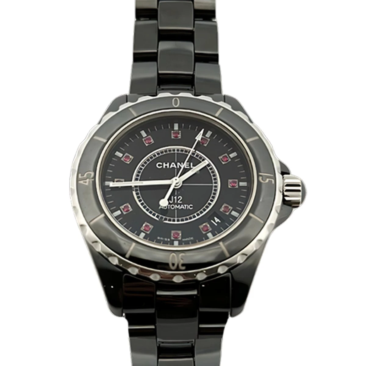Montre Automatique CHANEL "J12" En Céramique Noire Et Rubis 2 Montre Automatique CHANEL "J12" En Céramique Noire Et Rubis – Image 2