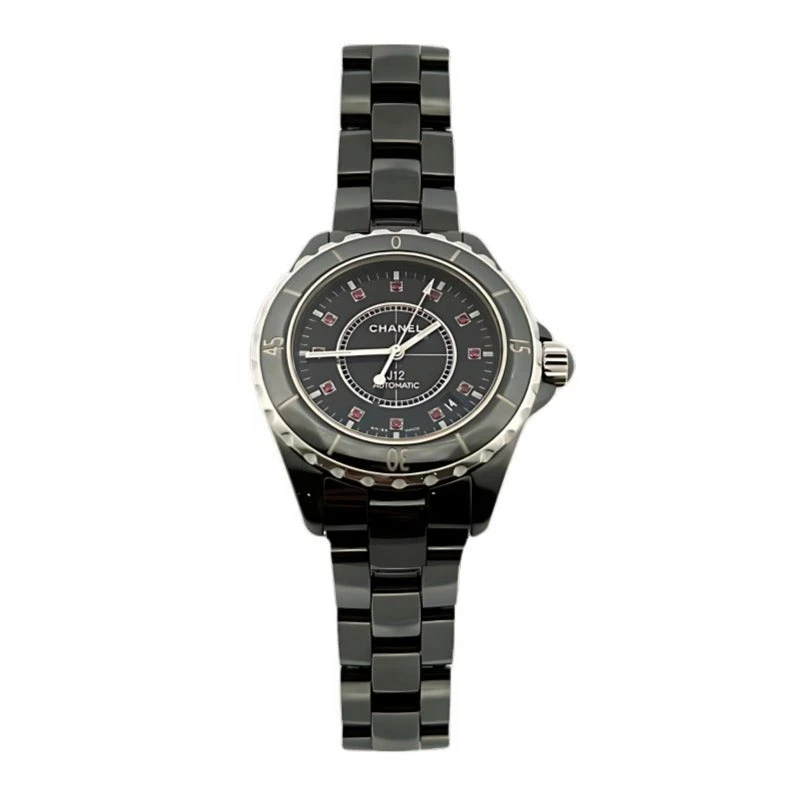 Montre Automatique CHANEL "J12" En Céramique Noire Et Rubis 1 Montre Automatique CHANEL "J12" En Céramique Noire Et Rubis