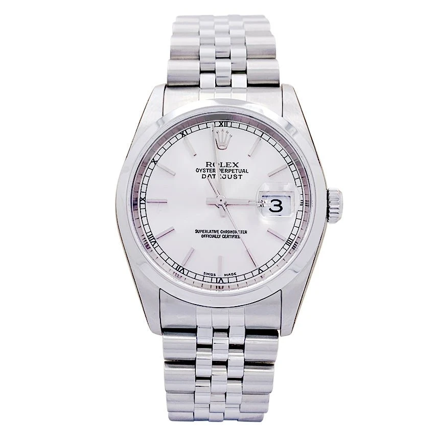 Miller Montre Automatique ROLEX "Oyster Perpetual Date Just" En Acier Et Argent 1 Miller Montre Automatique ROLEX "Oyster Perpetual Date Just" En Acier Et Argent