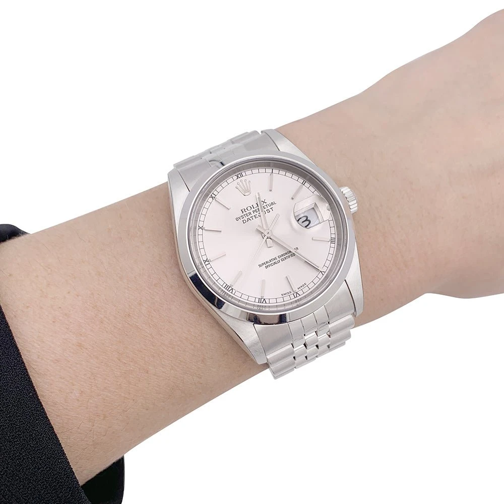 Miller Montre Automatique ROLEX "Oyster Perpetual Date Just" En Acier Et Argent 2 Miller Montre Automatique ROLEX "Oyster Perpetual Date Just" En Acier Et Argent – Image 2