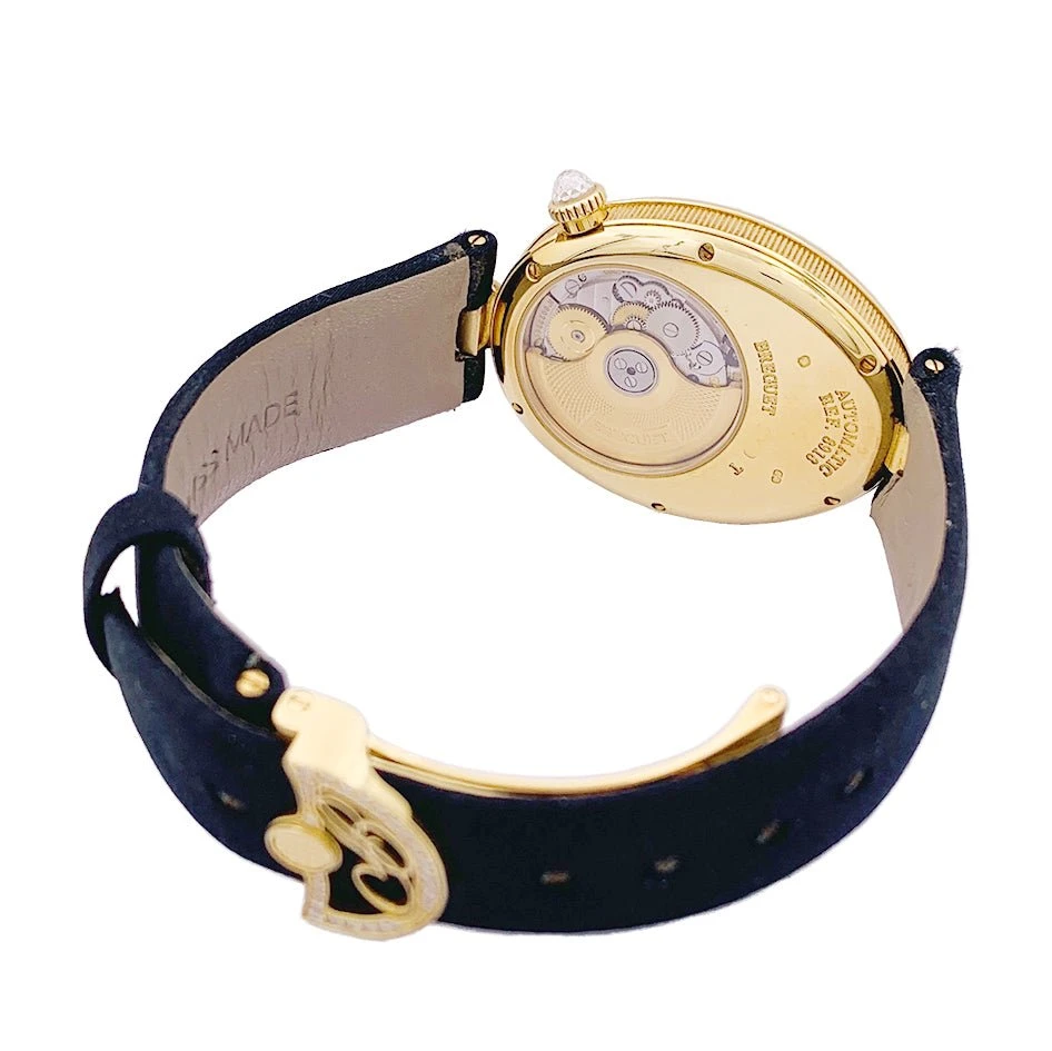 Miller Montre BREGUET "Reine De Naples" En Or Rose, Diamants, Nacre Et Satin 5 Miller Montre BREGUET "Reine De Naples" En Or Rose, Diamants, Nacre Et Satin – Image 5