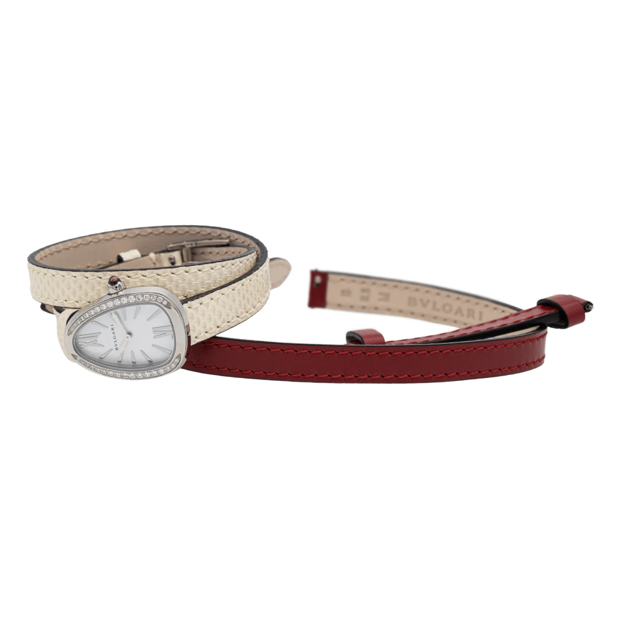 Montre BULGARI "SERPENTI" En Acier Et Diamants 4 Montre BULGARI "SERPENTI" En Acier Et Diamants – Image 4