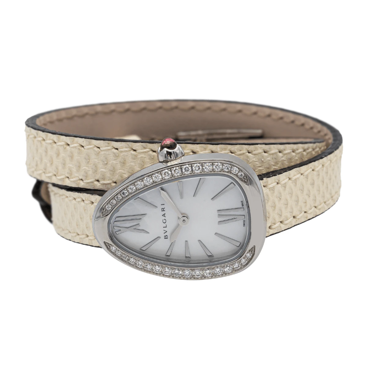 Montre BULGARI "SERPENTI" En Acier Et Diamants 3 Montre BULGARI "SERPENTI" En Acier Et Diamants – Image 3