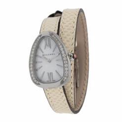 Montre BULGARI "SERPENTI" En Acier Et Diamants