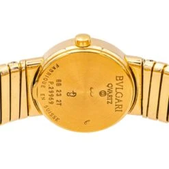 Montre BULGARI "Tubogas" En Or Jaune, Quartz Et Saphir -Castafiore Boutique montre bulgari tubogas en or jaune quartz et saphir 9074167
