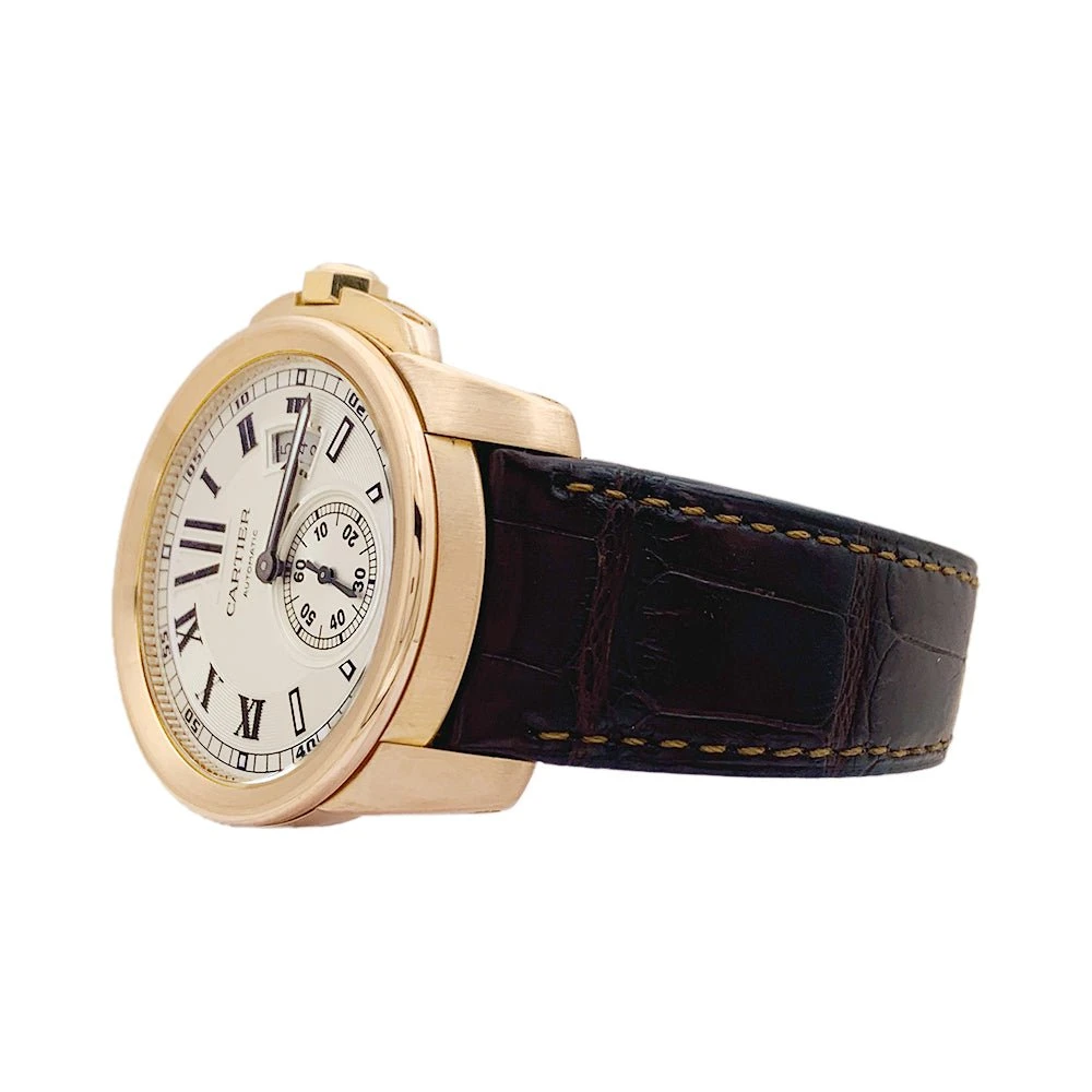 Miller Montre CARTIER "Calibre De Cartier" En Or Rose Et Cuir 5 Miller Montre CARTIER "Calibre De Cartier" En Or Rose Et Cuir – Image 5