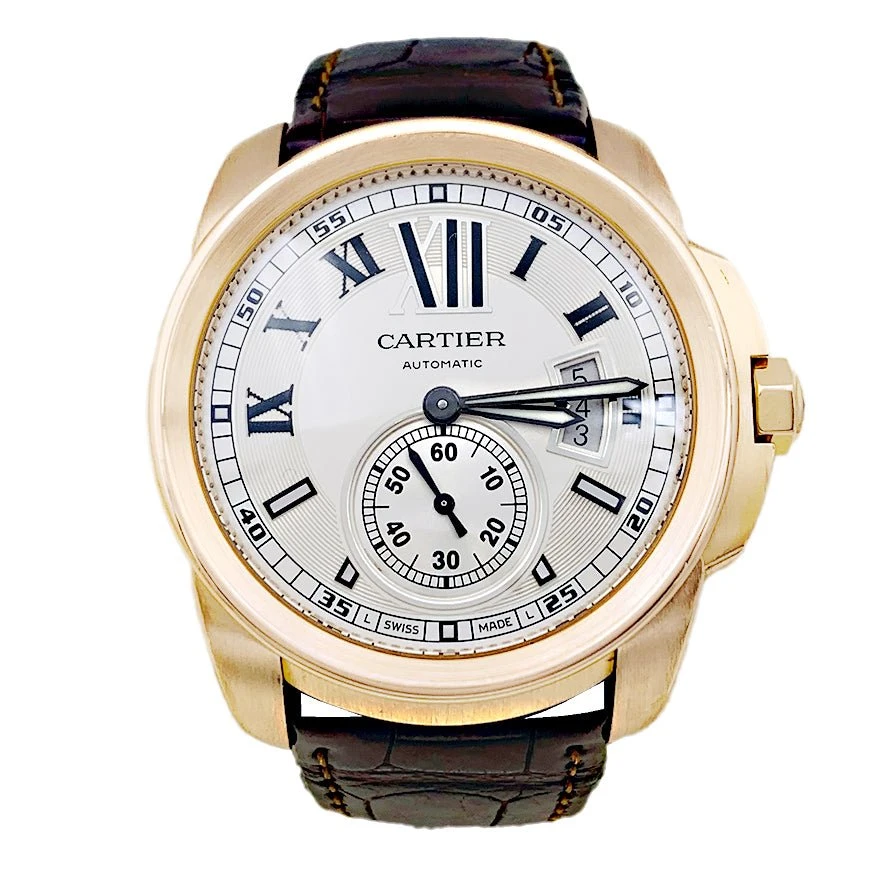 Miller Montre CARTIER "Calibre De Cartier" En Or Rose Et Cuir 1 Miller Montre CARTIER "Calibre De Cartier" En Or Rose Et Cuir