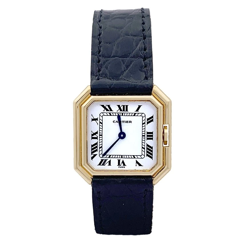 Miller Montre CARTIER "Ceinture" En Or Jaune Et Cuir 1 Miller Montre CARTIER "Ceinture" En Or Jaune Et Cuir