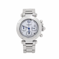 Miller Montre Cartier "Pasha" Acier. -Castafiore Boutique montre cartier pasha acier 259043