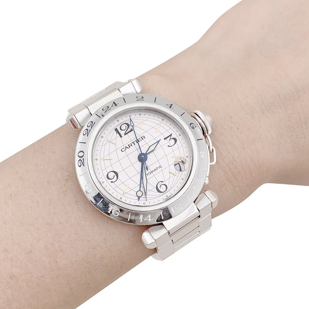 Miller Montre CARTIER "Pasha GMT" En Acier 2 Miller Montre CARTIER "Pasha GMT" En Acier – Image 2