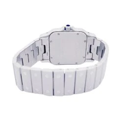 Miller Montre Cartier "Santos Galbée", Acier Et Argent -Castafiore Boutique montre cartier santos galbee acier 113023