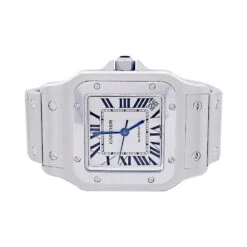 Miller Montre Cartier "Santos Galbée", Acier Et Argent -Castafiore Boutique montre cartier santos galbee acier 484864