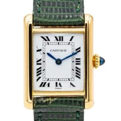 Montre CARTIER, "Tank" En Or Jaune -Castafiore Boutique montre cartier tank en or jaune 378816