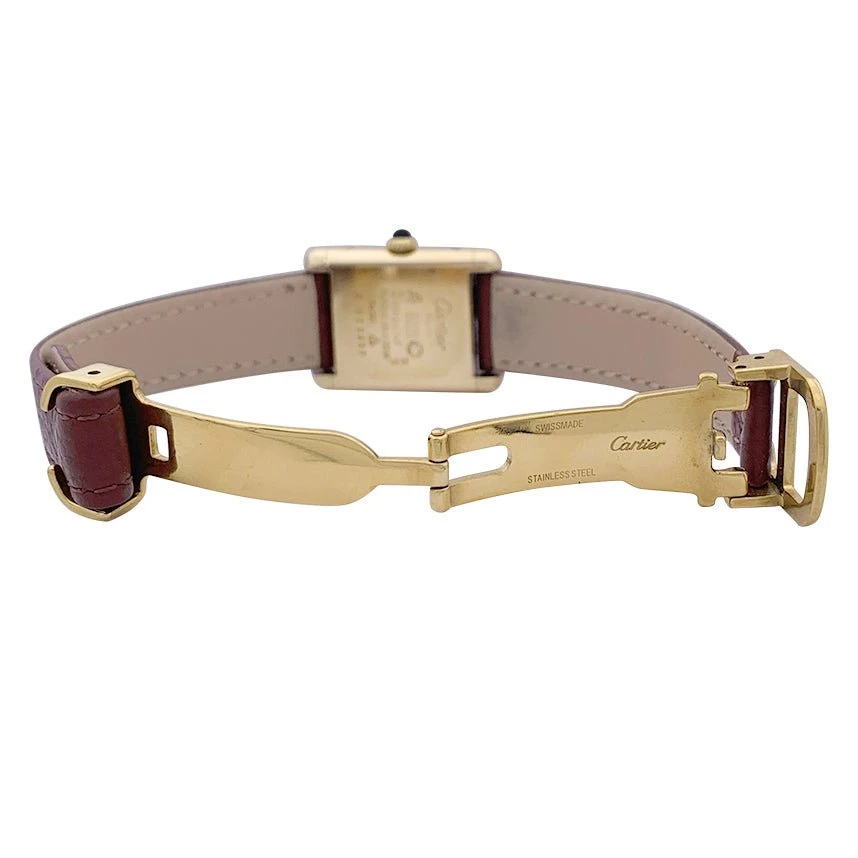 Miller Montre CARTIER "Tank Must" Argent Plaqué Or, Cadran Laqué Marron 3 Miller Montre CARTIER "Tank Must" Argent Plaqué Or, Cadran Laqué Marron – Image 3