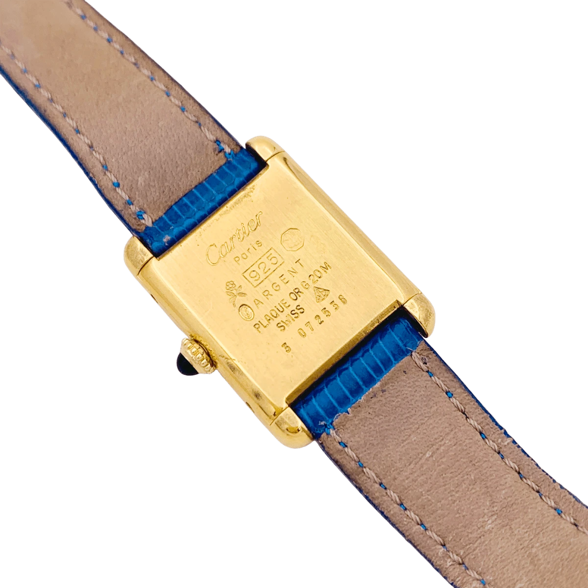 Miller Montre CARTIER "Tank Must" En Argent Plaqué Or Et Cuir 4 Miller Montre CARTIER "Tank Must" En Argent Plaqué Or Et Cuir – Image 4