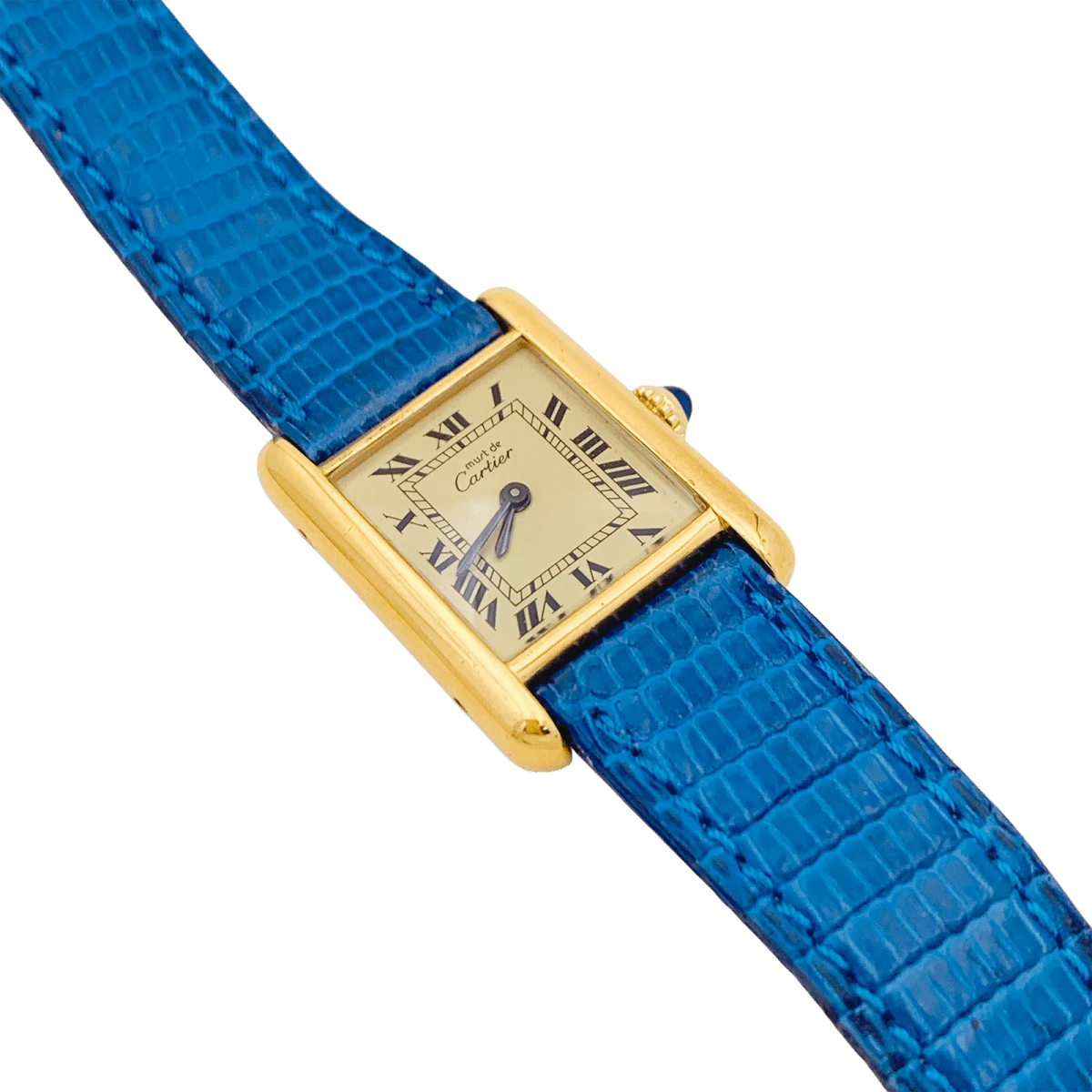 Miller Montre CARTIER "Tank Must" En Argent Plaqué Or Et Cuir 3 Miller Montre CARTIER "Tank Must" En Argent Plaqué Or Et Cuir – Image 3