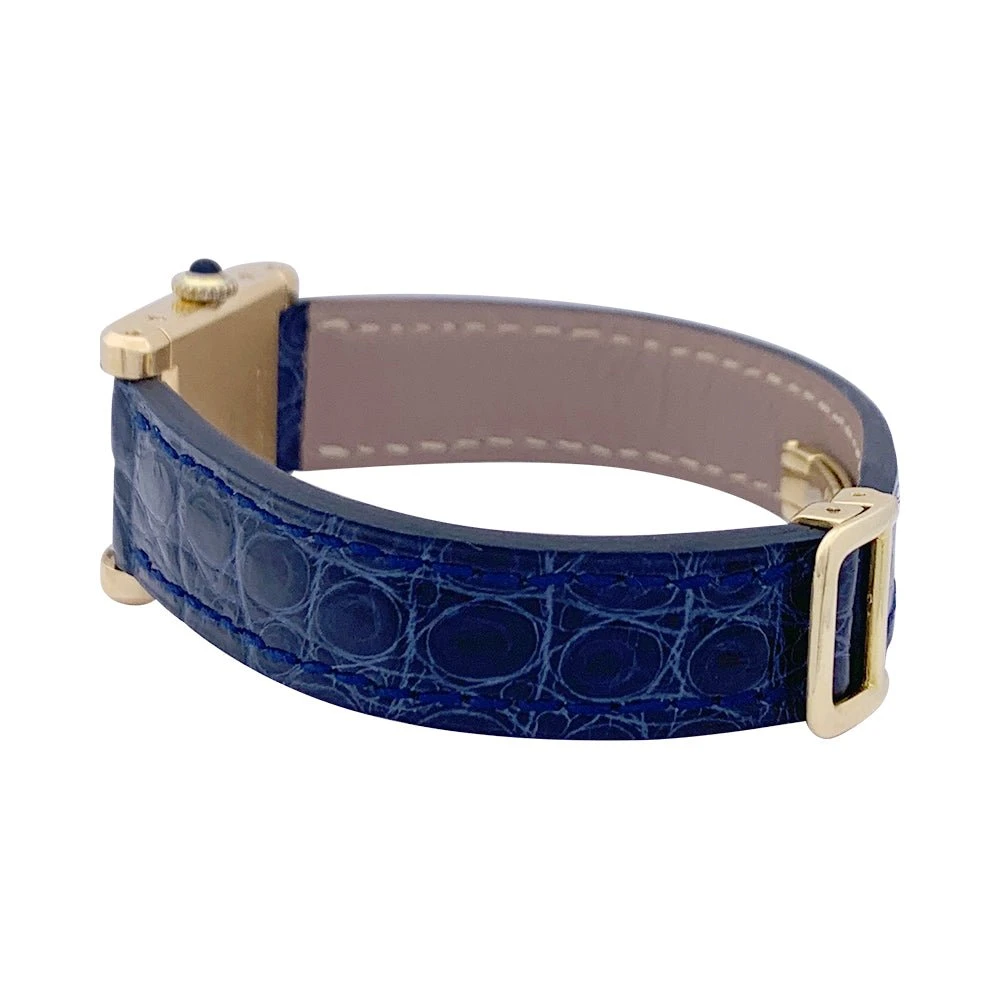 Miller Montre CARTIER "Tank Normale" En Or Jaune Et Cuir 3 Miller Montre CARTIER "Tank Normale" En Or Jaune Et Cuir – Image 3