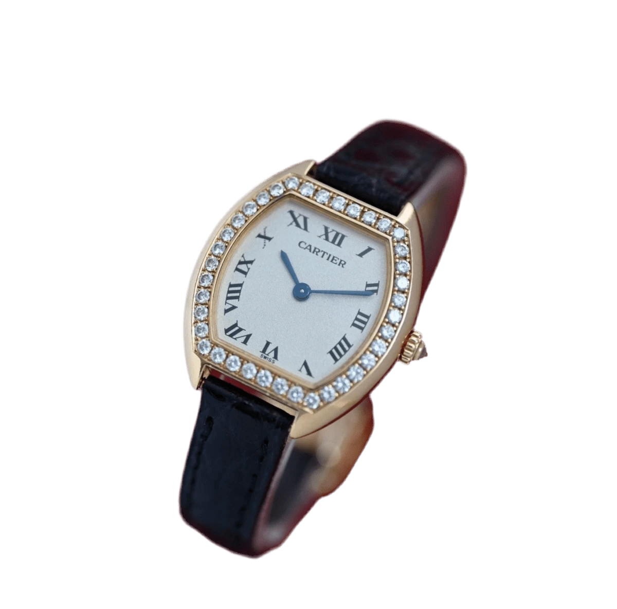 Montre CARTIER "Tortue" En Or Jaune Et Diamants 2 Montre CARTIER "Tortue" En Or Jaune Et Diamants – Image 2