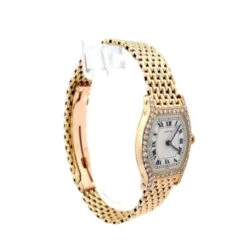 Montre Mécanique CARTIER "Tortue" En Or Jaune Et Diamants 5 Montre Mécanique CARTIER "Tortue" En Or Jaune Et Diamants -Castafiore Boutique montre cartier tortue or et diamants 527922