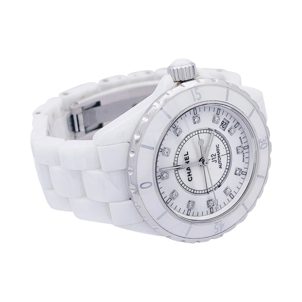 Miller Montre CHANEL"J12" Céramique Blanche Et Diamants. 5 Miller Montre CHANEL"J12" Céramique Blanche Et Diamants. – Image 5