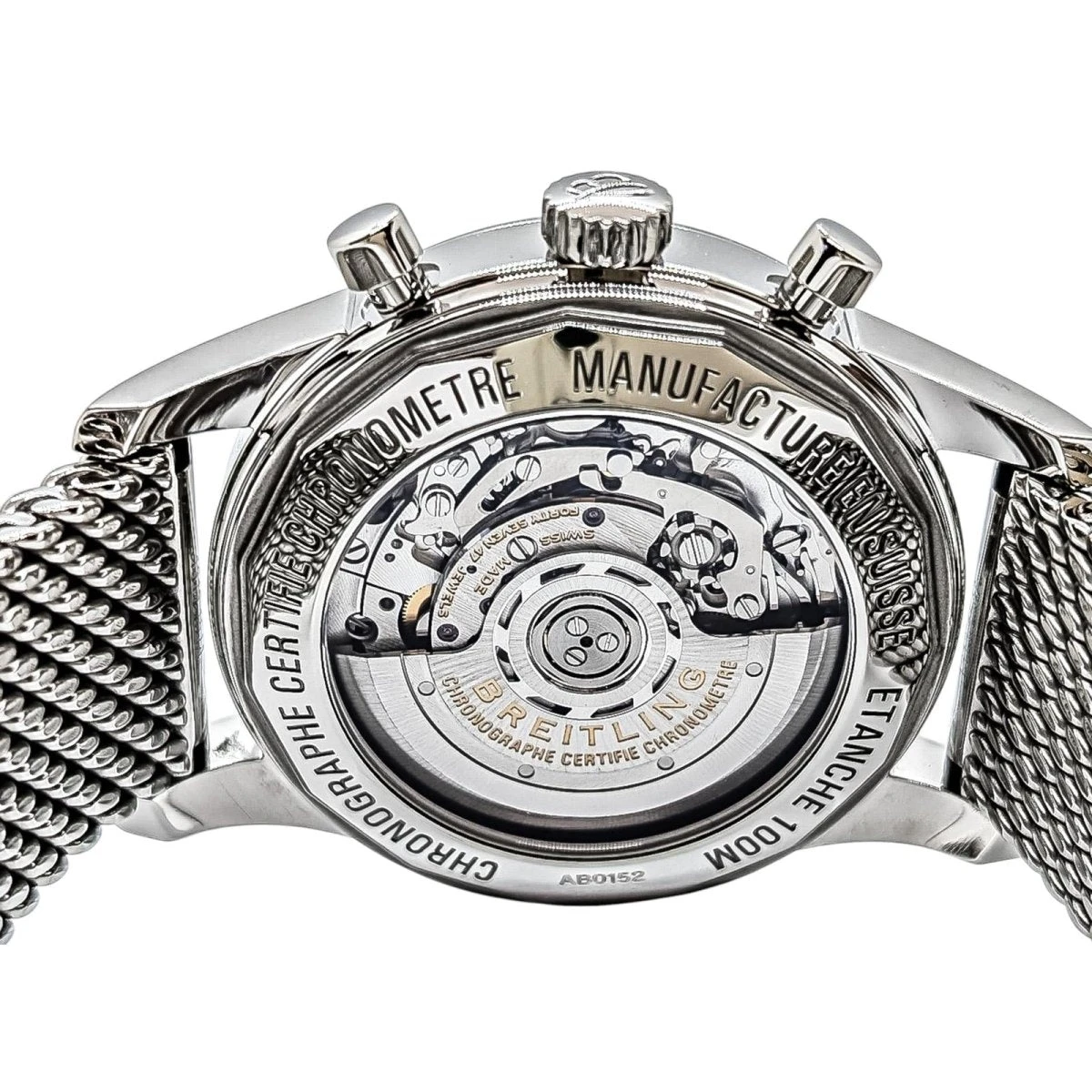 Montre Mécanique BREITLING "Transocean Chronograph" En Acier 4 Montre Mécanique BREITLING "Transocean Chronograph" En Acier – Image 4