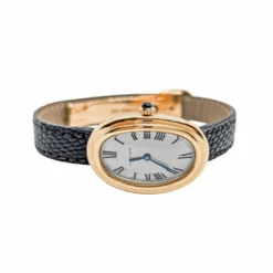 Montre Mécanique CARTIER "Baignoire" En Or Jaune, Cuir Et Saphir -Castafiore Boutique montre mecanique cartier baignoire en or jaune cuir et saphir 242211