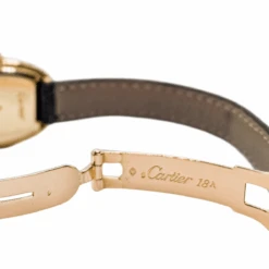 Montre Mécanique CARTIER "Baignoire" En Or Jaune, Cuir Et Saphir -Castafiore Boutique montre mecanique cartier baignoire en or jaune cuir et saphir 999417