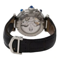 Montre Mécanique CARTIER "Pasha 2113" En Acier Et Cuir -Castafiore Boutique montre mecanique cartier pasha 2113 en acier et cuir 143101