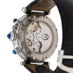 Montre Mécanique CARTIER "Pasha 2113" En Acier Et Cuir -Castafiore Boutique montre mecanique cartier pasha 2113 en acier et cuir 898721