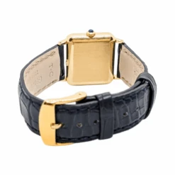 Montre Mécanique JAEGER LE COULTRE En Or Jaune, Cuir Et Saphir -Castafiore Boutique montre mecanique jaeger le coultre en or jaune cuir et saphir 728939