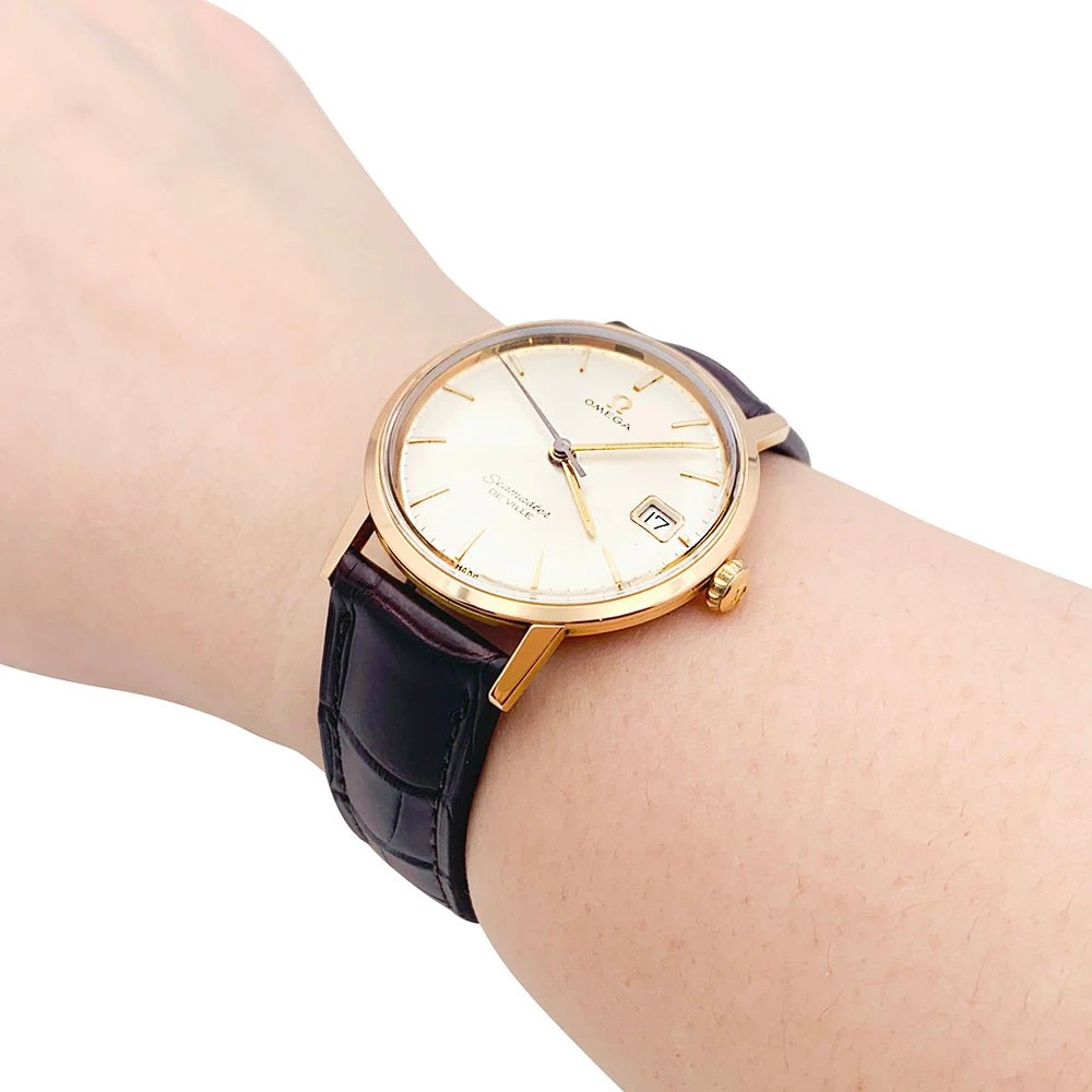 Miller Montre Omega "Seamaster De Ville" En Or Rose Et Cuir 5 Miller Montre Omega "Seamaster De Ville" En Or Rose Et Cuir – Image 5