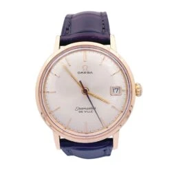 Miller Montre Omega "Seamaster De Ville" En Or Rose Et Cuir