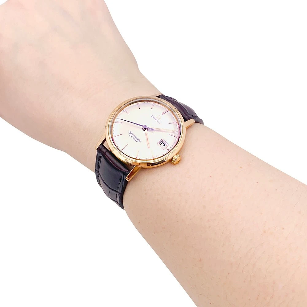 Miller Montre Omega "Seamaster De Ville" En Or Rose Et Cuir 6 Miller Montre Omega "Seamaster De Ville" En Or Rose Et Cuir – Image 6