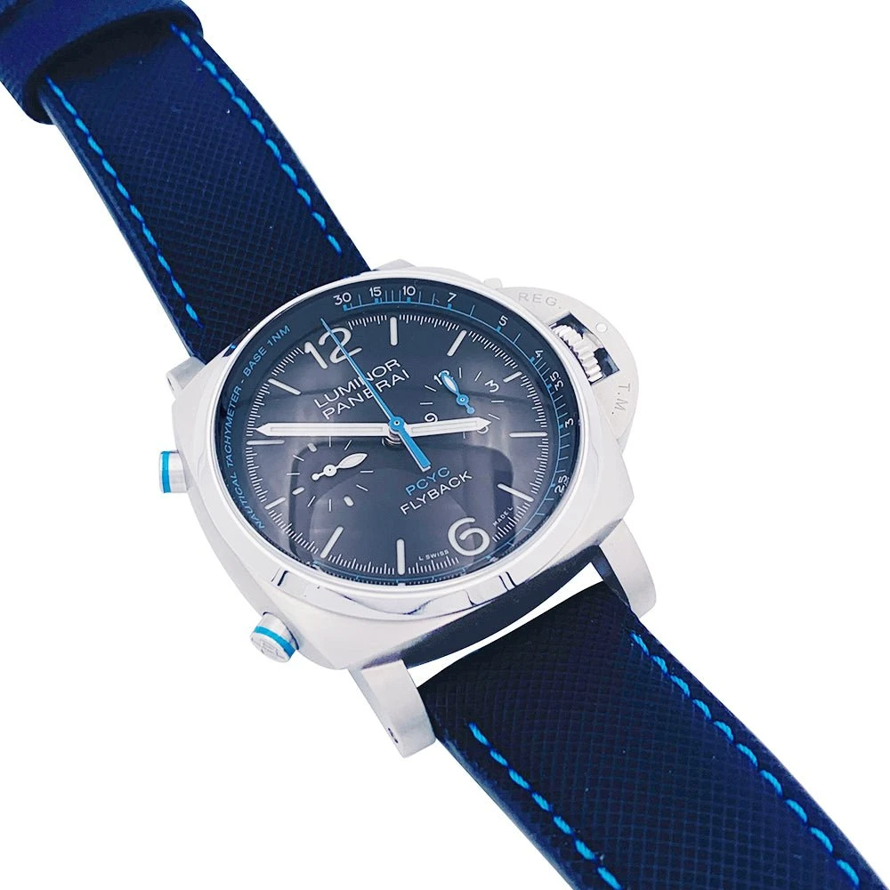 Miller Montre PANERAI "Luminor PCYC Flyback" En Titane Et Cuir 4 Miller Montre PANERAI "Luminor PCYC Flyback" En Titane Et Cuir – Image 4