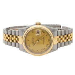 Montre ROLEX "Datejust" Or Jaune Et Acier -Castafiore Boutique montre rolex datejust or jaune et acier 346183