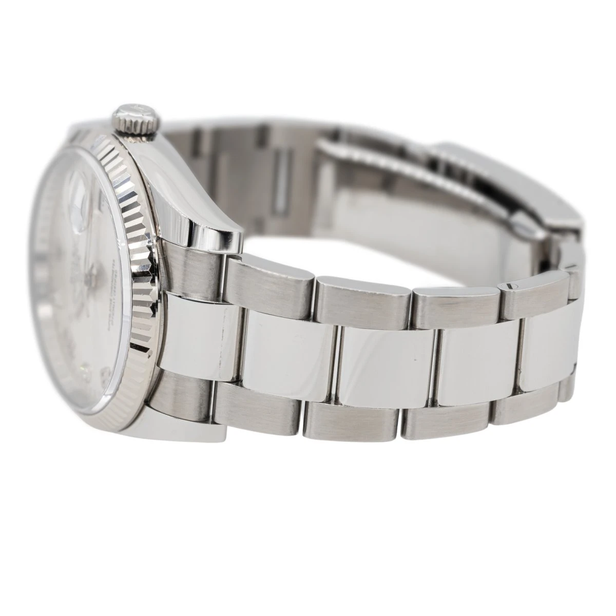 Montre ROLEX "Oyster Perpetual Date" En Acier Diamant 7 Montre ROLEX "Oyster Perpetual Date" En Acier Diamant – Image 7