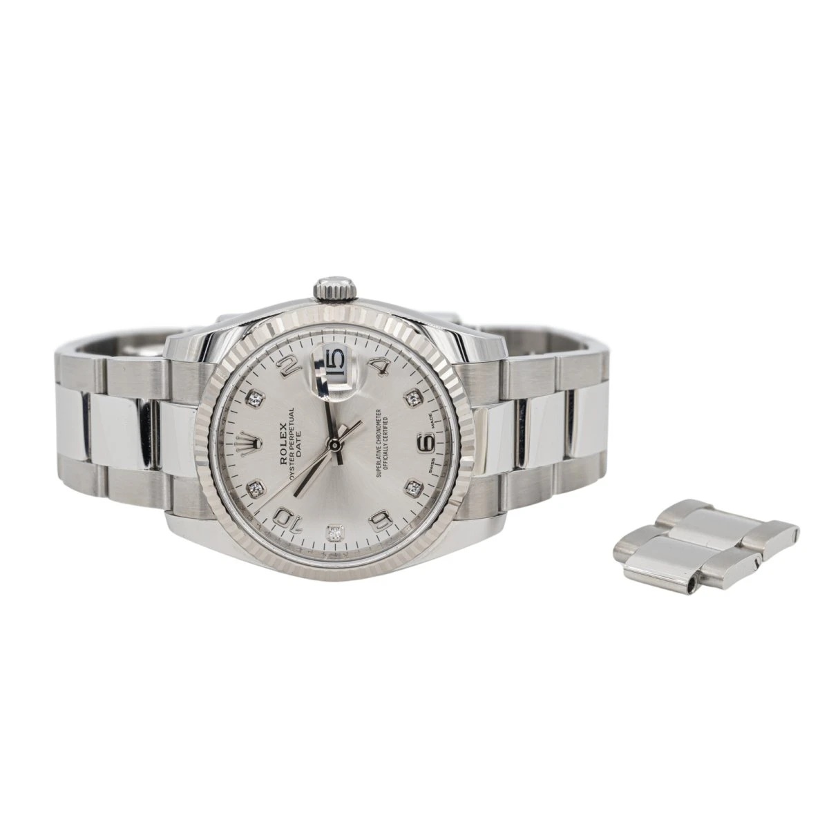 Montre ROLEX "Oyster Perpetual Date" En Acier Diamant 3 Montre ROLEX "Oyster Perpetual Date" En Acier Diamant – Image 3