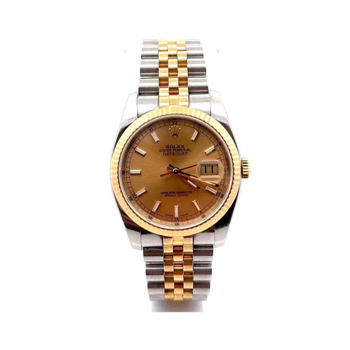 Montre ROLEX "Oyster Perpetual Datejust" En Acier Et Or Jaune 4 Montre ROLEX "Oyster Perpetual Datejust" En Acier Et Or Jaune – Image 4