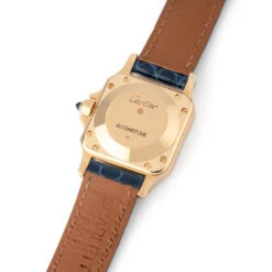 Montre CARTIER "Santos" En Or Jaune Et Cuir 8 Montre CARTIER "Santos" En Or Jaune Et Cuir -Castafiore Boutique montre santos cartier en or jaune 776456