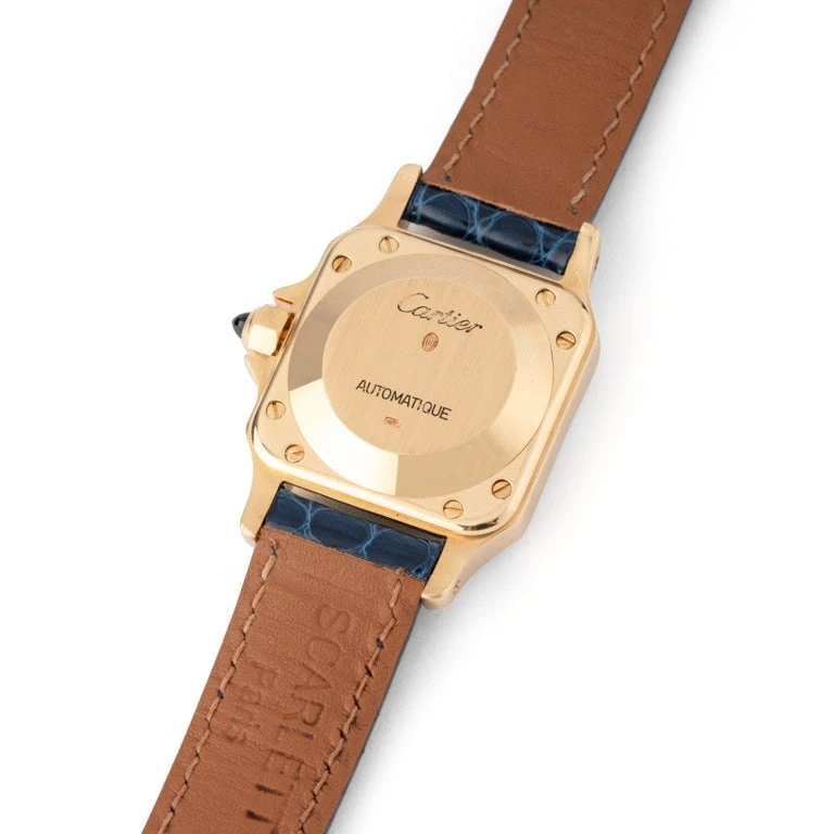 Montre CARTIER "Santos" En Or Jaune Et Cuir 4 Montre CARTIER "Santos" En Or Jaune Et Cuir – Image 4