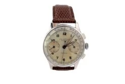 Montre UNIVERSAL GENÈVE "Compure" En Acier Et Cuir -Castafiore Boutique montre universal geneve compure en acier et cuir 334537