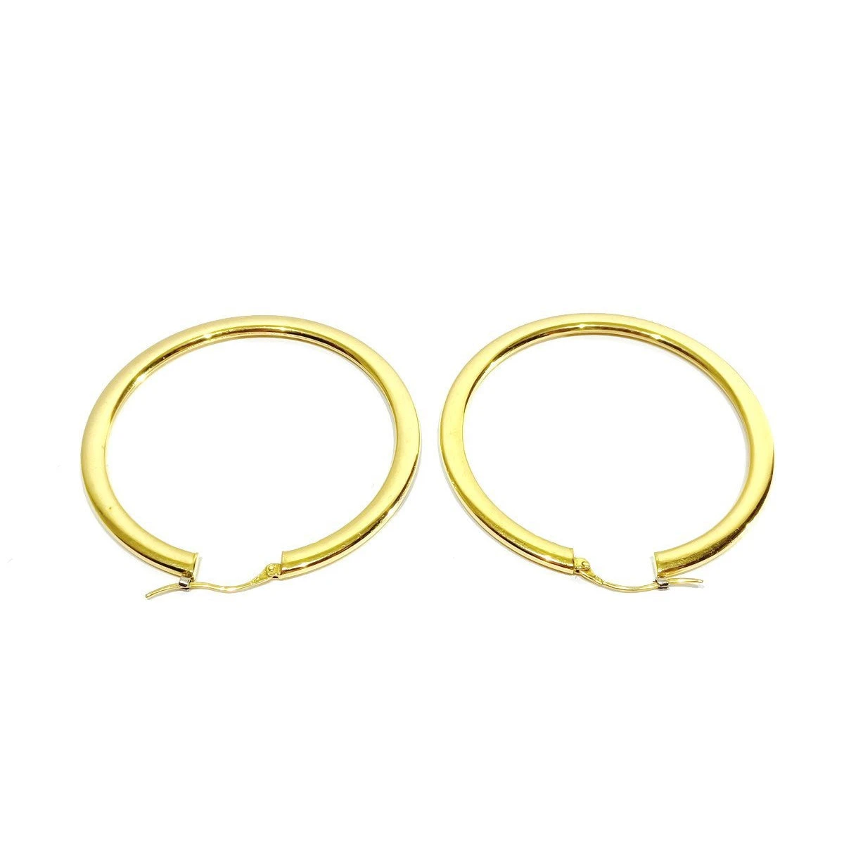 Boucles D'oreilles Créoles En Or Jaune 18 Carats 4 Boucles D'oreilles Créoles En Or Jaune 18 Carats – Image 4