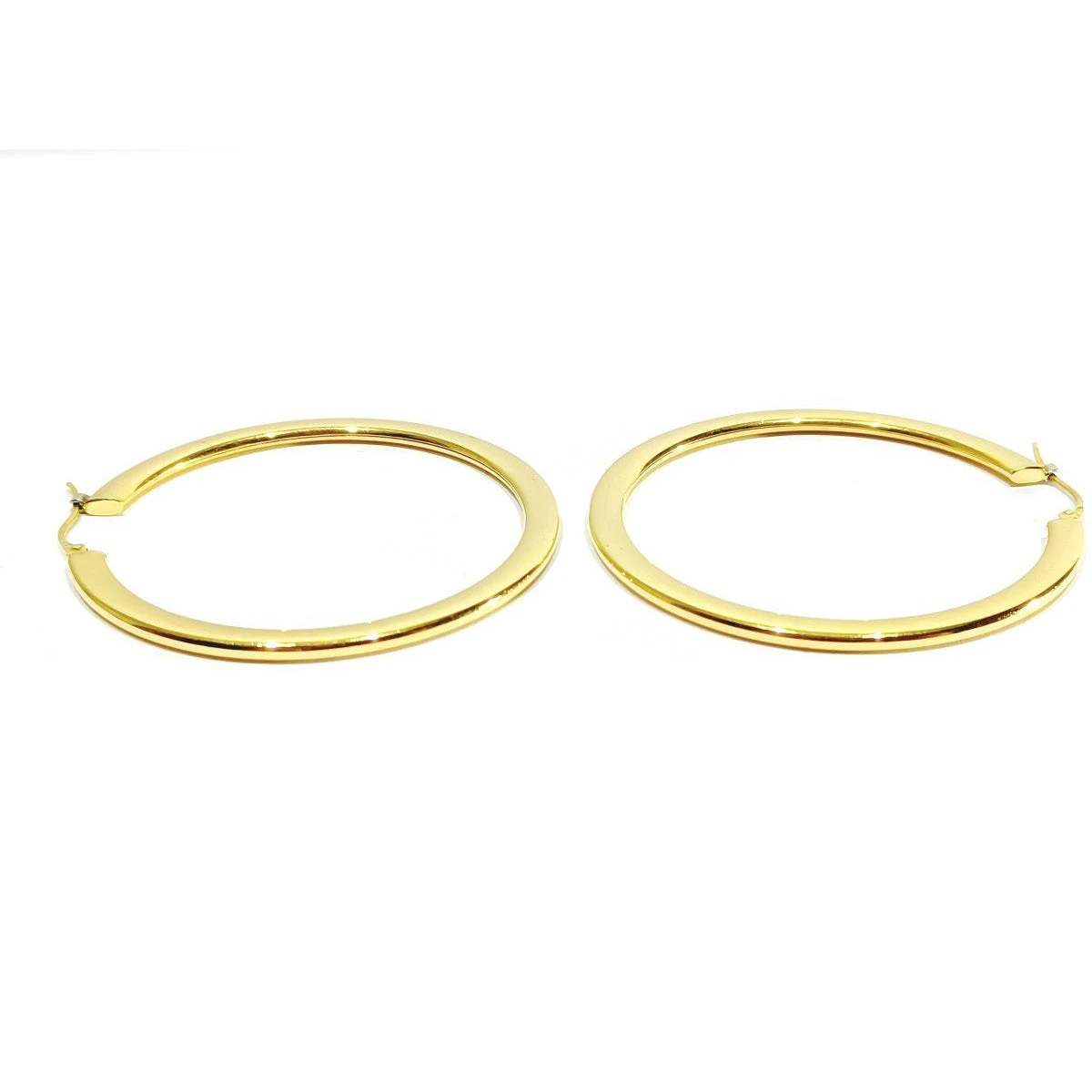 Boucles D'oreilles Créoles En Or Jaune 18 Carats 8 Boucles D'oreilles Créoles En Or Jaune 18 Carats – Image 8