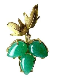 Paire De Boucles D’oreille En Or Jaune Et Aventurines -Castafiore Boutique paire de boucles doreille en or jaune et aventurines 809424